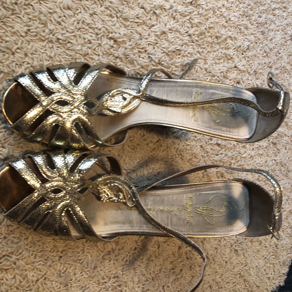 Baby Phat Gold Wedge Heels